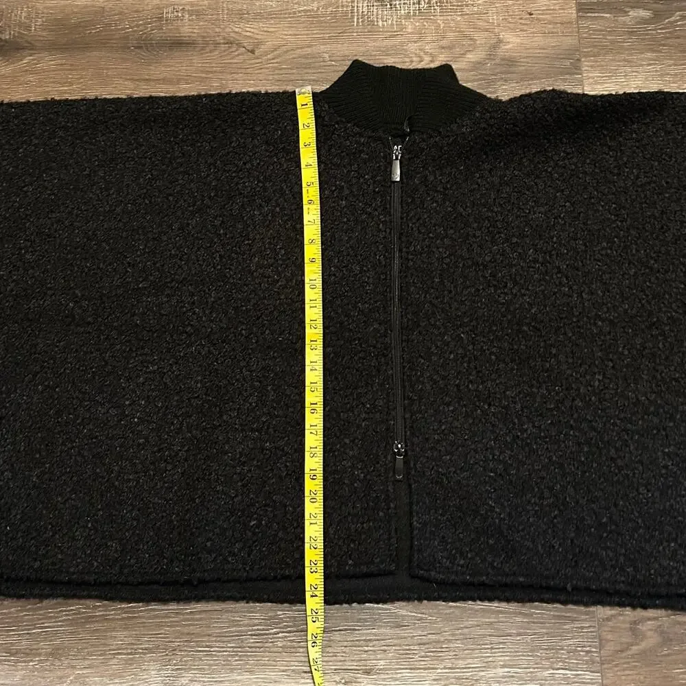Canada Weathergear Zip Front Knit Cape Poncho Sweater Textured, One Size - Picture 8 of 11